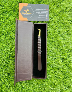 Puntas de fibra profesional Pinzas para pestañas Volumen Pinzas para pestañas Fijación fuerte Fácil de recoger Pinzas para extensión de pestañas Logotipo personalizado - Product Image 1