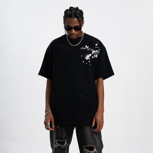 เสื้อยืดโอเวอร์ไซส์ทรงบ็อกซี่ คอกลม แขนเสื้อแบบดรอปโชว์เดอร์ ผ้าคอตตอน 100% คุณภาพสูง พิมพ์ลายกราฟิก  รับสั่งทำตามแบบ - Product Image 2