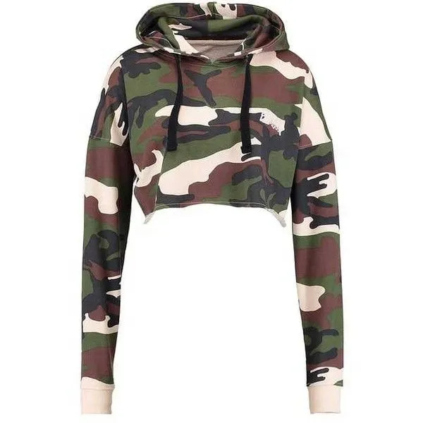 Polyester Women's Long Sleeve Pullover Casual Hooded Sweatshirt Dress camo printed Hoodies woman Hot Sale Camo Hoodie All sizes