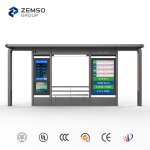 Refugio de autobús <span class=keywords><strong>abierto</strong></span> innovador de alta tecnología con elegantes cajas de luz publicitarias Diseño perfecto para espacios urbanos - Product Image 5