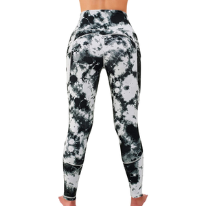 Cintura alta Yoga Entrenamiento Deporte Compresión Fitness Deportes Pantalones Gimnasio Yoga de alta calidad Entrenamiento Señoras Yoga Leggings con bolsillo - Product Image 1