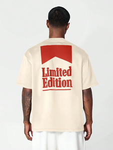 Alta calidad preencogido Unisex serigrafía 250GSM 100% algodón logotipo personalizado camiseta de gran tamaño para hombres Crew Fitness camiseta - Product Image 5