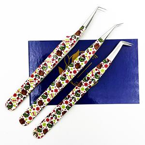 แหนบขนตาสแตนเลสบางเป็นมิตรต่อสิ่งแวดล้อมออกแบบโลโก้ได้ตามต้องการไม่หยุดนิ่งเครื่องมือต่อขนตาชี้แบบมืออาชีพ - Product Image 6