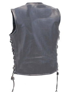 เสื้อกั๊กหนังแฟชั่นสำหรับผู้ชายเสื้อกั๊กมอเตอร์ไซด์หนังคุณภาพสูงสำหรับใส่กลางแจ้งฤดูหนาวเสื้อกั๊กสไตล์ทำตามสั่งสำหรับมอเตอร์ไซค์ - Product Image 2