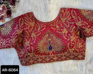 Saree imprimé en soie à la mode avec chemisier prêt à porter pour les femmes sari de mariage indien vêtements de fête mariée chemisier ethnique spécial - Product Image 5