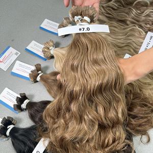 Cinta de extensión de cabello Remy ondulado natural al por mayor en cabello humano vietnamita todos los colores - Product Image 5