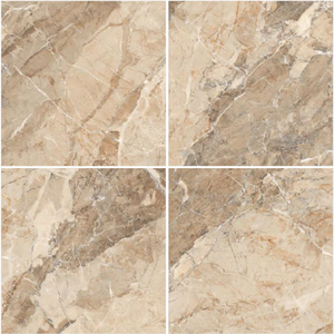 Modelo de suelo y pared de porcelana brillante de 600x600mm-Aplicación de azulejos de mármol CASTLE BEIGE MONO por Novac Ceramic LLP India - Product Image 6