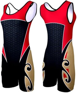 เสื้อกล้ามยูนิเซ็กซ์สำหรับมวยปล้ำ ออกแบบเองได้ พิมพ์ลายด้วยความร้อน ยืดได้ โลโก้ด้านหน้า ราคาโรงงานถูก โดย Pace Sports - Product Image 4