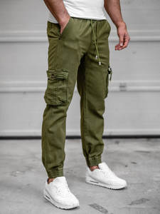 Pantalon de jogging en molleton pour hommes, avec cordon de serrage à la taille et poches, décoration brodée - Product Image 3