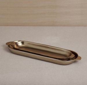 Bandeja de servicio decorativa de latón con acabado dorado con textura martillada única perfecta para exhibición de cocina vintage rústica - Product Image 3