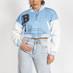 Chaqueta Universitaria Moderna para Mujer, Chaqueta Letterman con Logotipo Personalizado, Abrigo de Invierno, Chaquetas Universitarias Transpirables para Mujer, Personalizadas OEM - Product Image 4