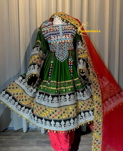 2024/2025 última hermosa colección de Ropa Étnica afgana vestidos Kuchi para niñas hechos de seda - Product Image 1