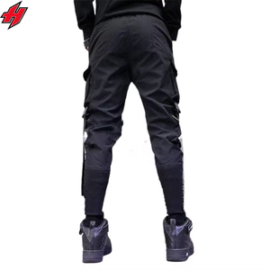 Cyberpunk Streetwear Hombres Harajuku Techwear Pantalones Cinta Multi Bolsillo Pantalones Tamaño EE. UU. Hip Hop Negro Cargo Ninja Pantalones - Product Image 3