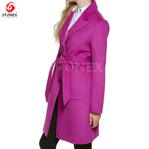 เสื้อโค้ทผู้หญิงมีเข็มขัดยาวปานกลางสไตล์ญี่ปุ่นเสื้อโค้ทเทรนช์ยาวสำหรับผู้หญิงฤดูใบไม้ผลิฤดูหนาว - Product Image 2