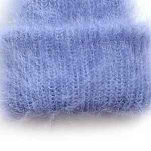 หมวกไหมพรมโมแฮร์ถักจากเส้นใยระดับพรีเมียมเพื่อความอบอุ่นสบายเนื้อผ้านุ่มและสวมใส่ทันสมัยในฤดูหนาว - Product Image 4