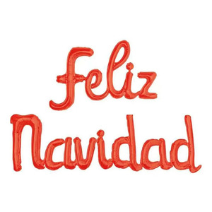 Set de Globos Metálicos con Letrero de Feliz Navidad - Colores Surtidos - Product Image 1