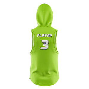 Sweat-shirt à capuche homme personnalisable teint uni Gym Fitness sans manches avec logo en relief gilet polaire Offre Spéciale sweat-shirt d'hiver - Product Image 4