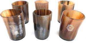 Verres à boire en corne naturelle de style Viking, de qualité supérieure, polis, écologiques, cadeau d'affaires de haute qualité - Product Image 4