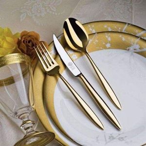 Ensemble de couverts en métal abordable et élégant conçu pour les tables à manger élégantes, parfait pour les maisons modernes et les fêtes en plein air - Product Image 1