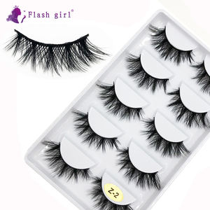 Flash Girl <span class=keywords><strong>Top</strong></span> Qualité <span class=keywords><strong>Z</strong></span> Série Professionnel 100% Cils De Vison Faits À La Main 5 Paires Faux Cils De Vison - Product Image 2