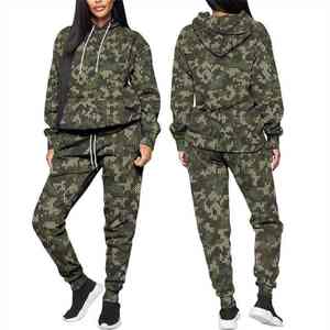 Precio bajo Mujeres Sublimación Chándal Alta calidad Personalizado 100% Algodón Tendencia Elegante Cremallera Conjunto Mujeres Sublimación Chándal - Product Image 4