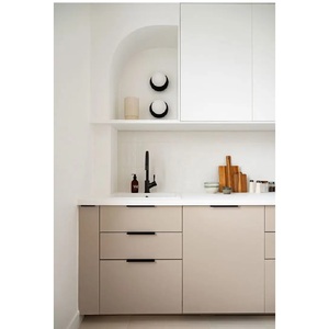 Portes d'armoires Prix de gros Style américain moderne Modulaire Tailles personnalisables MFC Portes d'armoires de cuisine avec revêtement en mélamine - Product Image 5