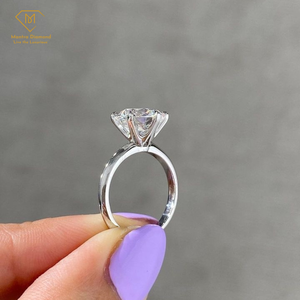 Bán Buôn 1 Carat Labgrown Tự Nhiên Vòng Kim Cương Nhẫn Cho Phụ Nữ Vvs Prong Thiết Thời Trang Đồ Trang Sức Mỹ Cho Đám Cưới Đảng - Product Image 3