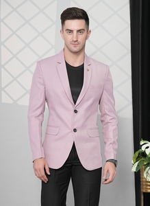 เบลเซอร์สีชมพูสำหรับผู้ชายผลิตจากอินเดียสำหรับออฟฟิศงานเฉลิมฉลองและแฟชั่นประจำวัน - Product Image 4