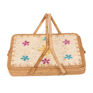 Elegante Juego de Cubiertos de Nácar con Incrustaciones de Concha, Salvamanteles, Posavasos y Anillo para Servilletas, Hecho a Mano en Vietnam - Product Image 2