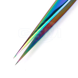 Best Selling Premium Quality Stainless Steel <b>Eyelash</b> <b>Tweezers</b> Low MOQ Multi-Color Collection - Product Image 6
