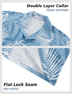 Camisas hawaianas de satén de verano informales para hombre, diseño de playa con estampado Floral Tropical, manga corta, estilo Aloha con botones - Product Image 5