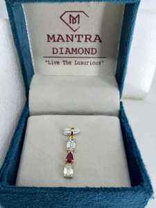 Bijoux fins pour femmes Nouveau design pendentif en diamant taille émeraude avec collier à breloques à la mode plaqué or - Product Image 3