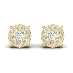 Pendientes de lujo Nuevo diseño Pendientes de joyería fina de oro sólido con diamantes reales Pendientes Joyería para la venta de diamantes minados en la tierra - Product Image 1