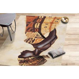 Tapis imprimé femme ethnique : Tapis antidérapant pour bureau, salle à manger et accent, tapis en chenille - Product Image 5
