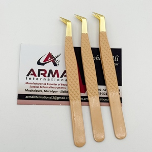 Pince à épiler de Volume russe en acier inoxydable de haute qualité pour pince à épiler d'extension de cils Logo personnalisé pince à épiler individuelle - Product Image 1