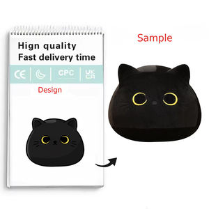 Оптовая продажа, самая продаваемая японская подушка для котенка, Мягкая Милая Черная кошка и белая плюшевая кукла - Product Image 1