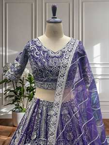 New RADHE EXPORT Designer Lehenga Choli Dupatta Net <b>Fabric</b> Embroidery Sequence Work Quick Dry Casual Style for Party Wear <b>Indian</b> - Product Image 6