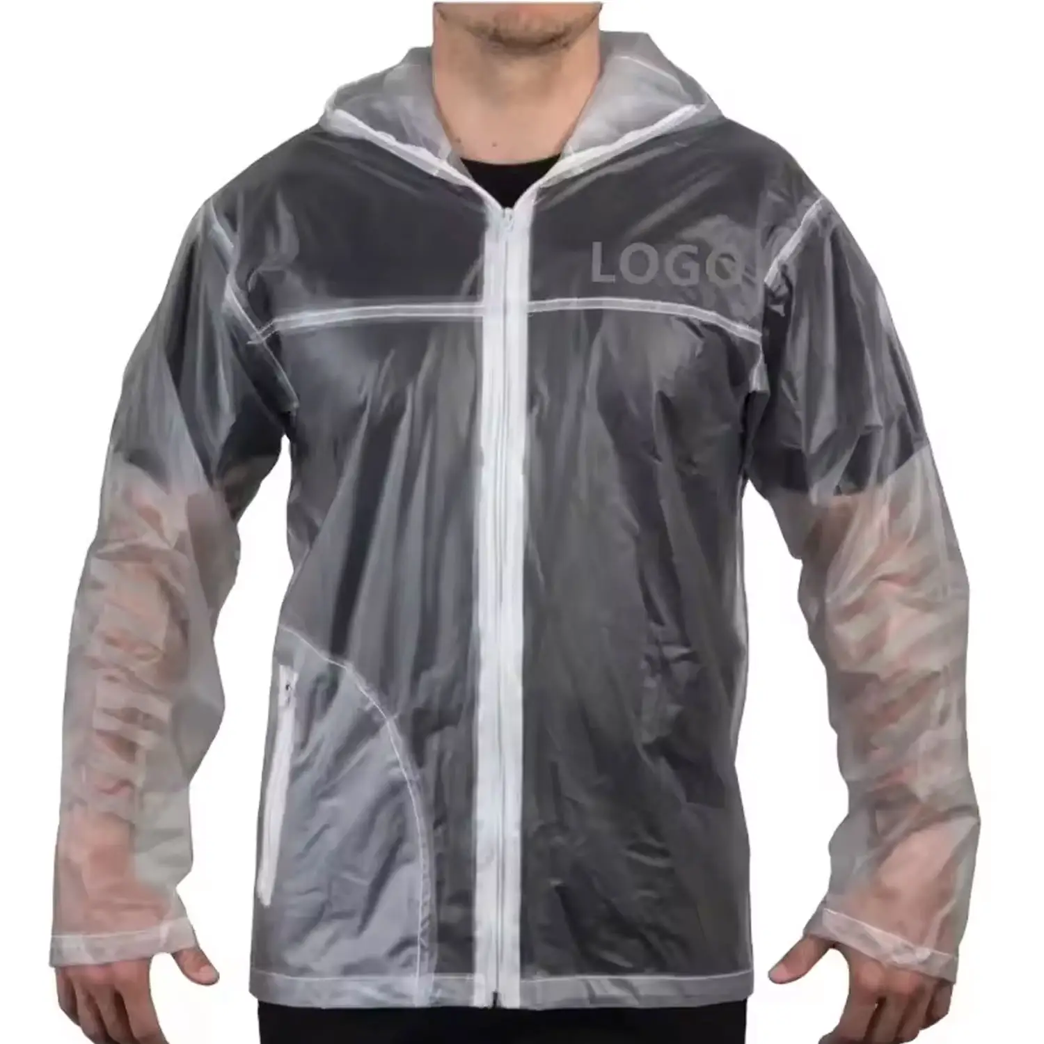 Mưa áo khoác với Quần mưa mềm PVC phim vải chia áo mưa.