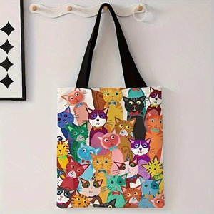Bolsa de Mano de Lona con Estampado Personalizado y Forro de Poliéster, Bolsa de Hombro Cruzada, Bolsa de Compras Portátil al por Mayor - Product Image 6