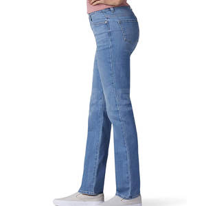 Pantalones Vaqueros Casuales Rectos, Cómodos y Transpirables, con Tela Ligera 100% Algodón y Acabado Suave - Product Image 3