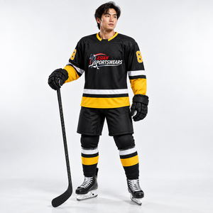 Quick Drying Breathable Moisture-Wicking Flexible <b>Ice</b> Hockey Jersey 100% Polyester All Weather Hockey Training Gear Comfortable - Product Image 1