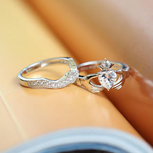 Ensemble de bagues couronne Claddagh en argent sterling Jeulia pour mariage - Product Image 5