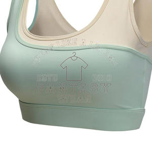 FANTASY WEAR 2026 Conjunto de sujetador deportivo sin espalda para mujer, conjunto de entrenamiento colorido con efecto fruncido para gimnasio, sujetador deportivo con diseño personalizado - Product Image 3