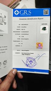 ไพลินสีน้ำเงินอมเขียวธรรมชาติไม่ให้ความร้อนอัญมณีไม่ผ่านการบำบัดจากมาดากัสการ์คุณภาพระดับ AAA พร้อมความมันวาว AAA การตัดและขัดเงาที่สมบูรณ์แบบ - Product Image 4