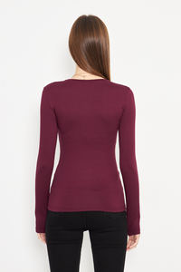 CUERPO DE MANGA LARGA DEDO DE CUELLO REDONDO ROPA INTERIOR DE MUJER CUERPO - Product Image 6