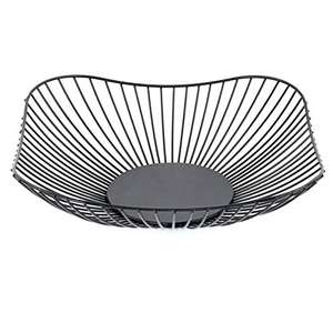 Cesta Decorativa de Alambre de Hierro Curvada a Mano con Acabado Negro para Frutas, Verduras y Uso en la Cocina - Product Image 2