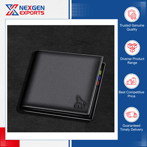 Cartera Corta Abierta de Cuero PU para Hombre, Diseño Elegante, Calidad Excepcional, Venta Mundial, Origen India, para Compradores Globales - Product Image 3