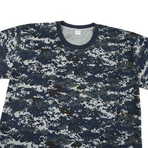 Hombres al por mayor 100% algodón manga corta Woodland Desert Jungle camuflaje Color táctico camiseta personalizada hombres camiseta - Product Image 5