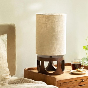 Natural Color Mango Wooden Base Lamp <b>With</b> Small Size and <b>With</b> Customize Color and Sizes <b>With</b> Sizes 11 cm X 11 cm X 42 cm - Product Image 2
