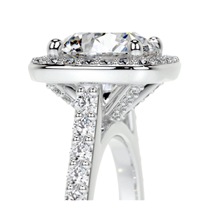 แหวนทองคำขาวประดับเพชรมนตราสำหรับผู้หญิงได้รับการรับรองจากหนามตามธรรมชาติสำหรับงานเลี้ยงครบรอบแต่งงาน - Product Image 3